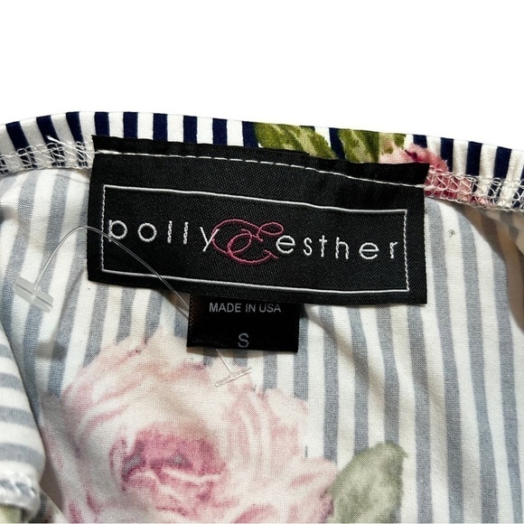 FLORAL Bandeau Crop Top Strapless Size S Never Worn - Picture 3 of 4